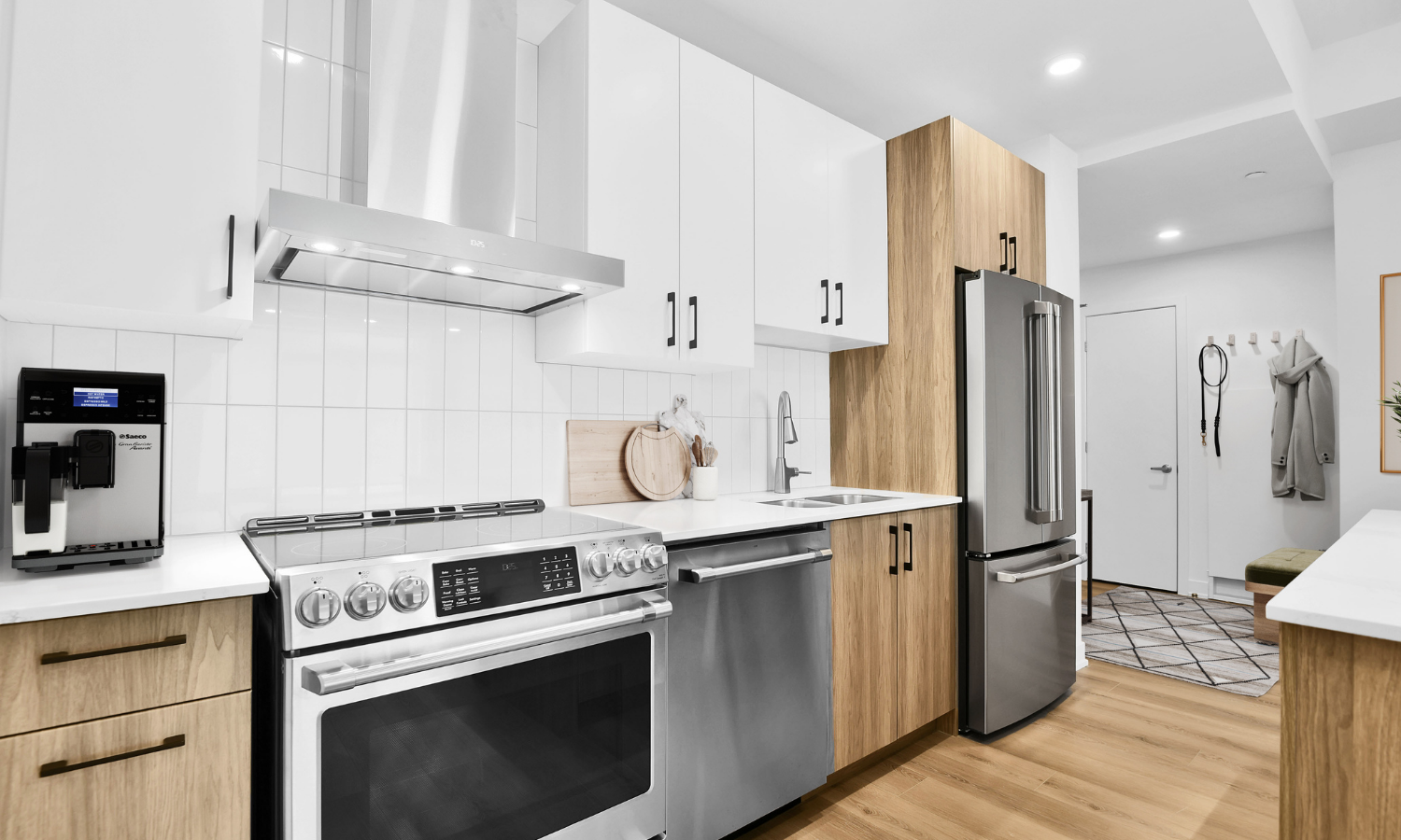 Luxurious kitchen in a suite at 88 Beechwood. Rent with Minto Apartments.
